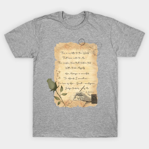 Letter to the world - Dickinson T-Shirt by Thirrin